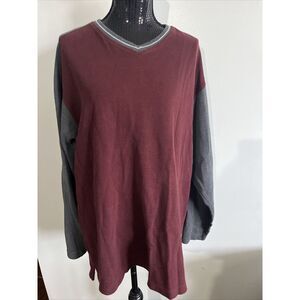 VTG Bugle Boy Authentics Long Sleeve Heavy Weight‎ Pullover Shirt Size L Maroon